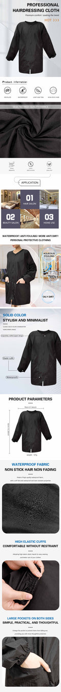Waterproof Haircutting Cape with Snap - View 7