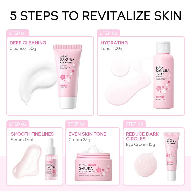 LAIKOU Sakura Moisturizing Kit — 5 Piece - View 3