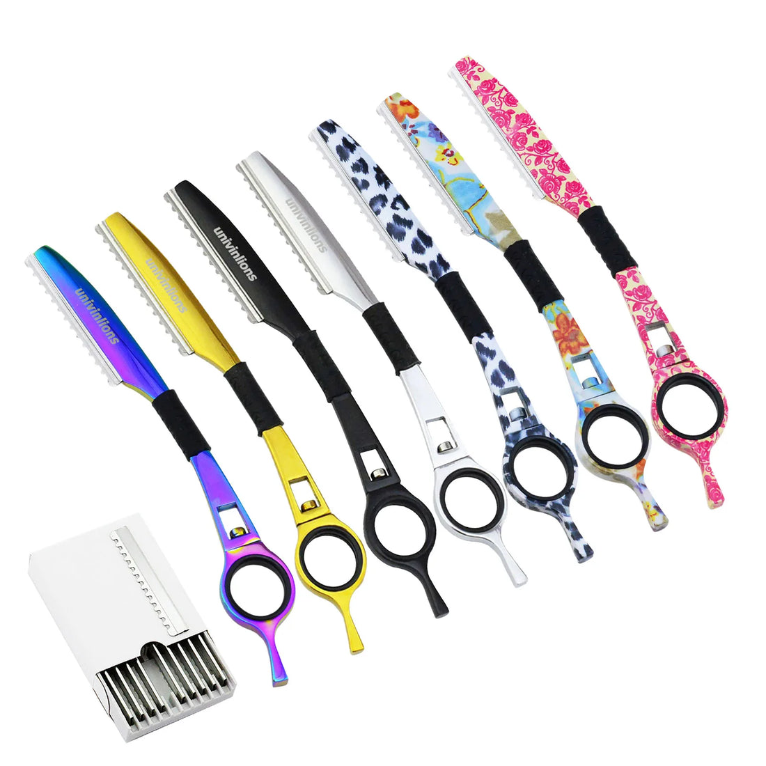 Rotary Thinning Razor with 10 Blades - Professional Hair Scissors