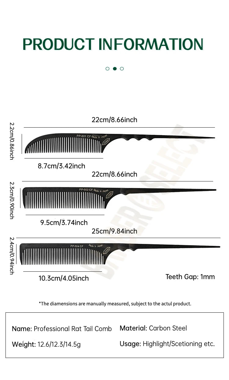 Carbon Tail Comb — Precision Cutting - View 15