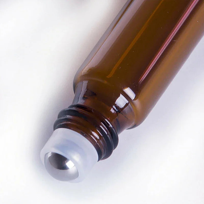Amber Glass Roll-On Bottles — Refillable - View 5