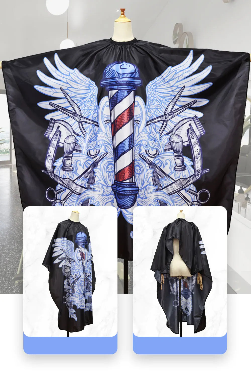 Waterproof Salon Cutting Cape — Pro Cloth - View 28