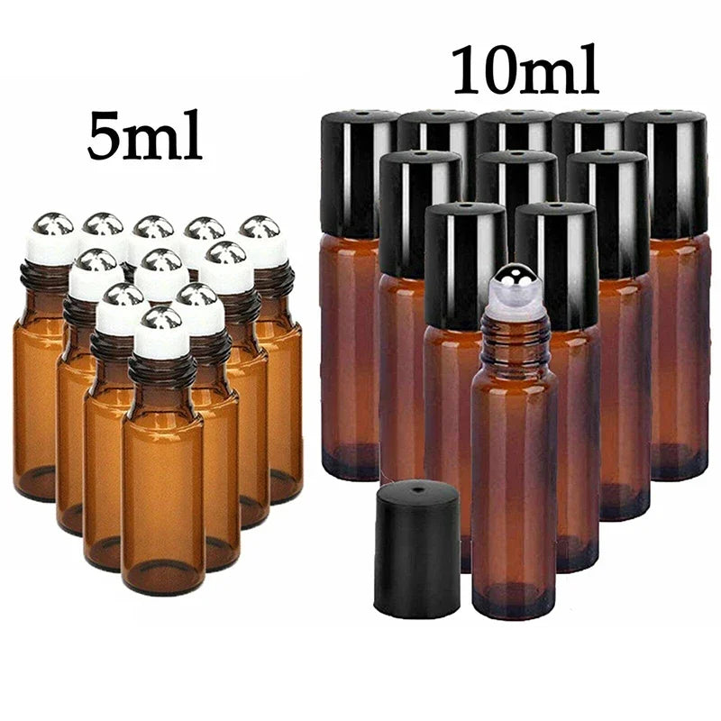 Amber Glass Roll-On Bottles — Refillable - View 9