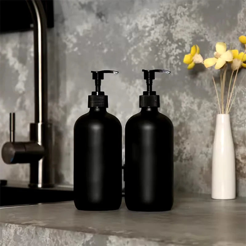 Matte Black Soap Dispenser — Refillable - Professional Refillable Container
