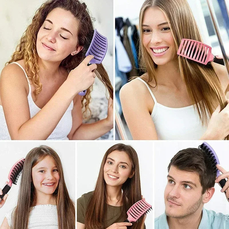 Scalp Massage Brush — Boar Bristle Detangle - View 4