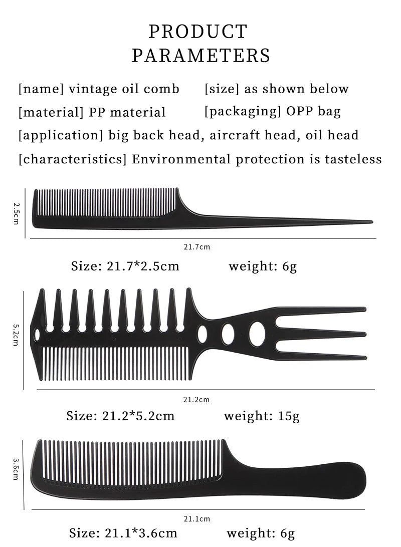 Styling Comb Set — 6 Pieces for Salon - View 10