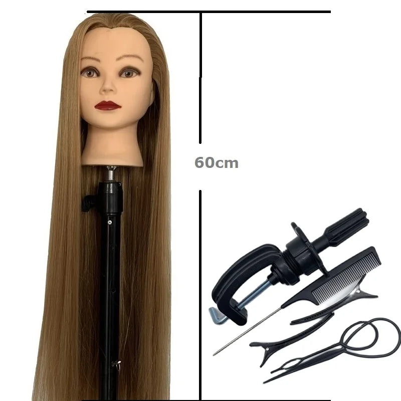 Synthetic Mannequin Head 75cm — Braiding - Professional Training Mannequin