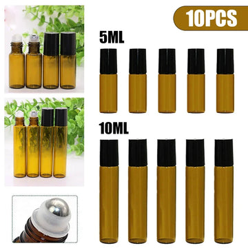 Amber Glass Roll-On Bottles — Refillable - Professional Refillable Container