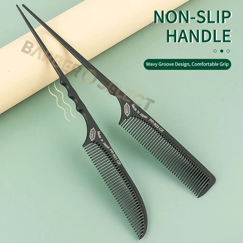 Carbon Tail Comb — Precision Cutting - Professional Hair Comb