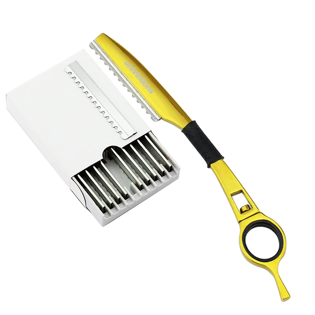 Rotary Thinning Razor with 10 Blades - Professional Hair Scissors