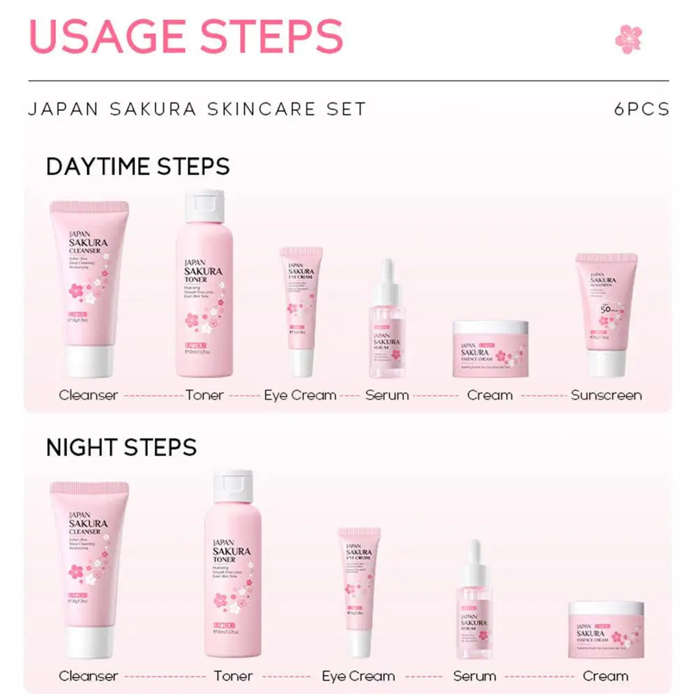 Sakura Skincare Set — 6 Piece Collection - View 19
