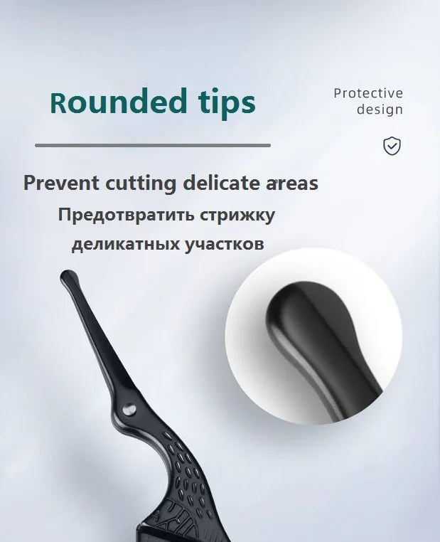 Rounded Facial Hair Scissors — Stainless - View 10