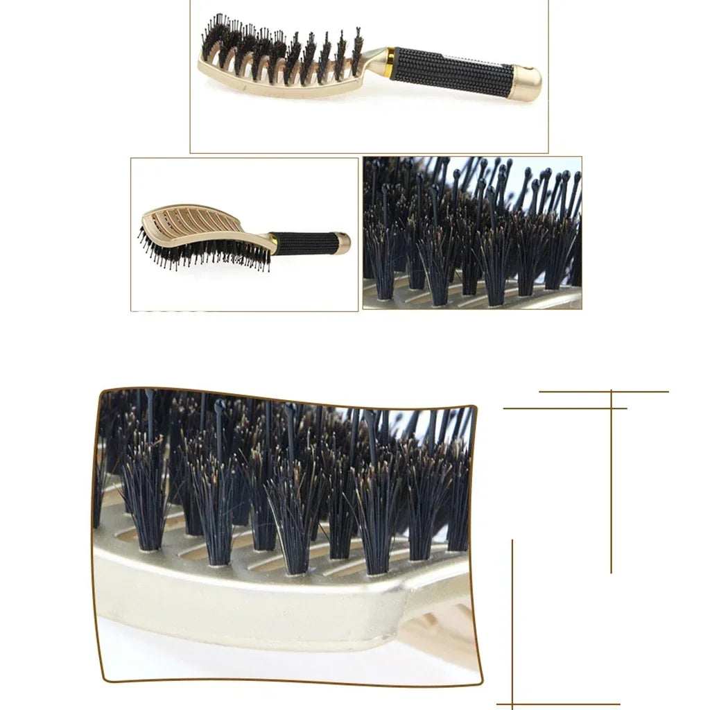 Scalp Massage Brush — Boar Bristle Detangle - View 13