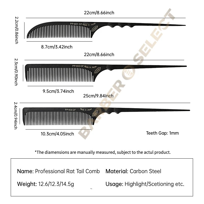Carbon Tail Comb — Precision Cutting - View 6