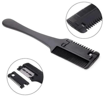 Cutting Comb with Razor Blade — Barber - Professional Hair Scissors
