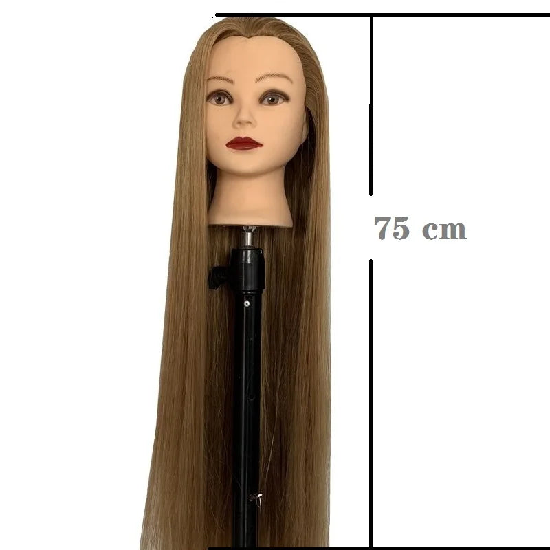 Synthetic Mannequin Head 75cm — Braiding - View 9