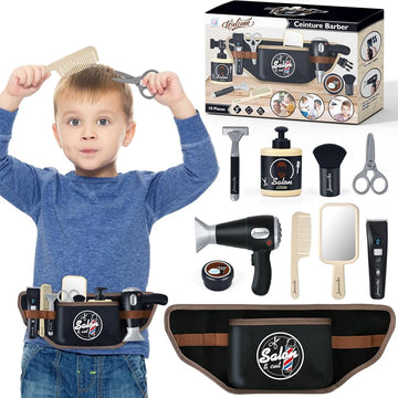 Kids Pretend Play Barber Toy Set - Professional Salon Toy