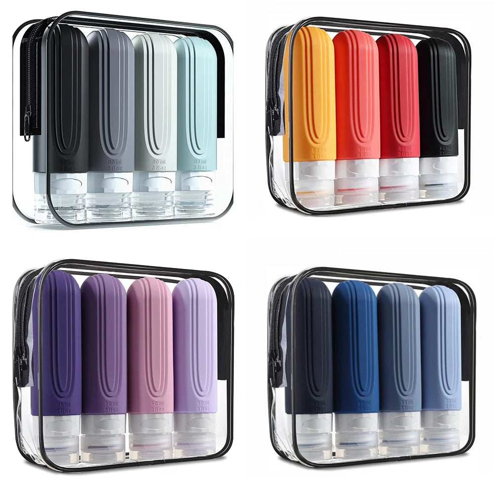 Silicone Travel Bottles — Leak-Proof Set - Professional Refillable Container