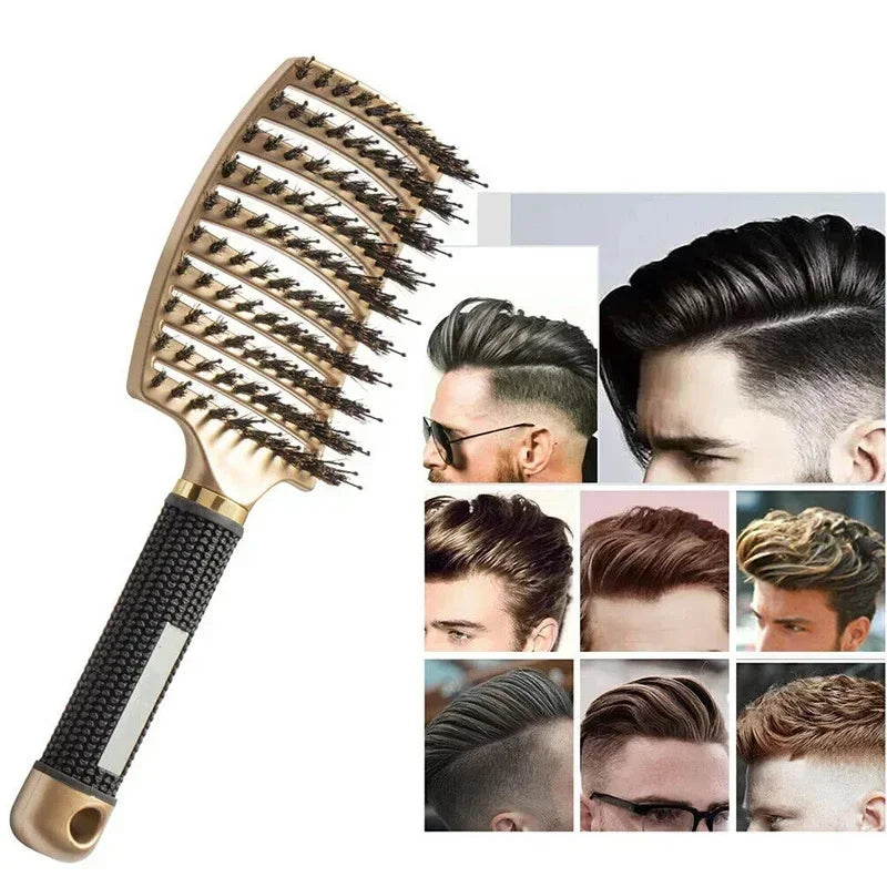 Scalp Massage Brush — Boar Bristle Detangle - View 6
