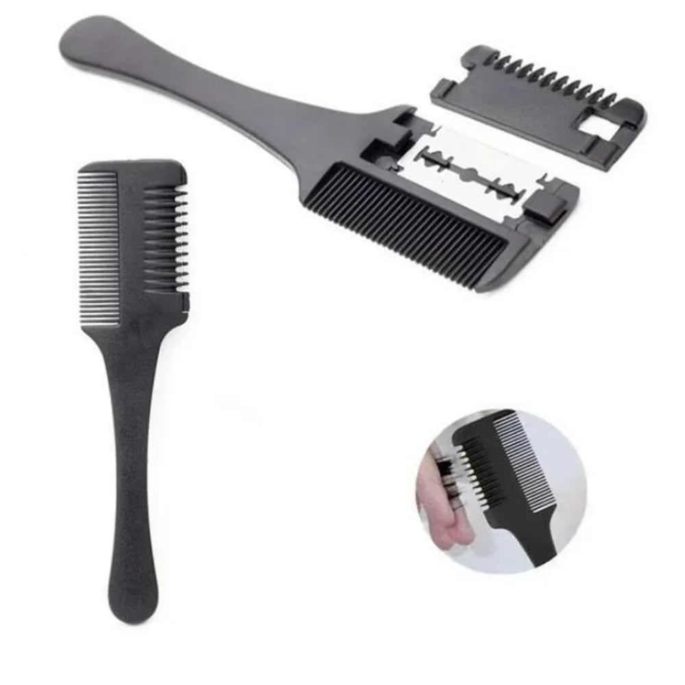 Cutting Comb with Razor Blade — Barber - Professional Hair Scissors