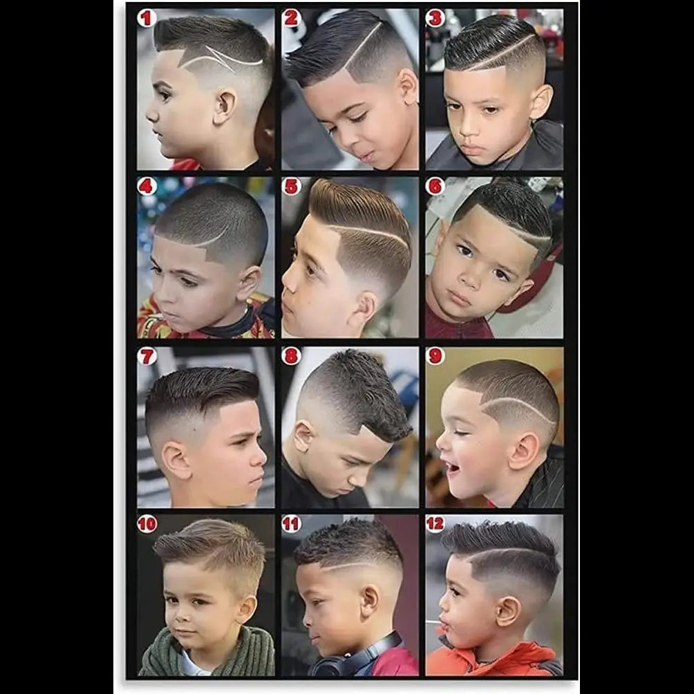 Kids Haircut Wall Art — Barbershop Poster - Professional Salon Decor