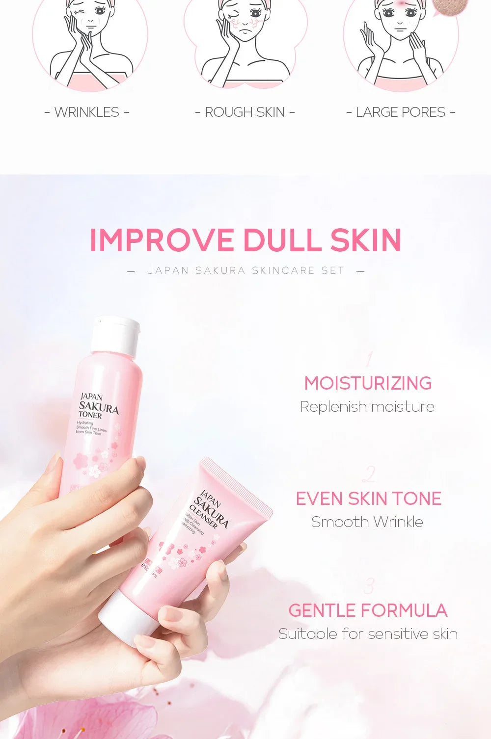LAIKOU Sakura Moisturizing Kit — 5 Piece - View 9