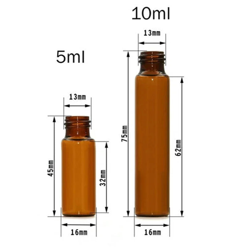 Amber Glass Roll-On Bottles — Refillable - View 8