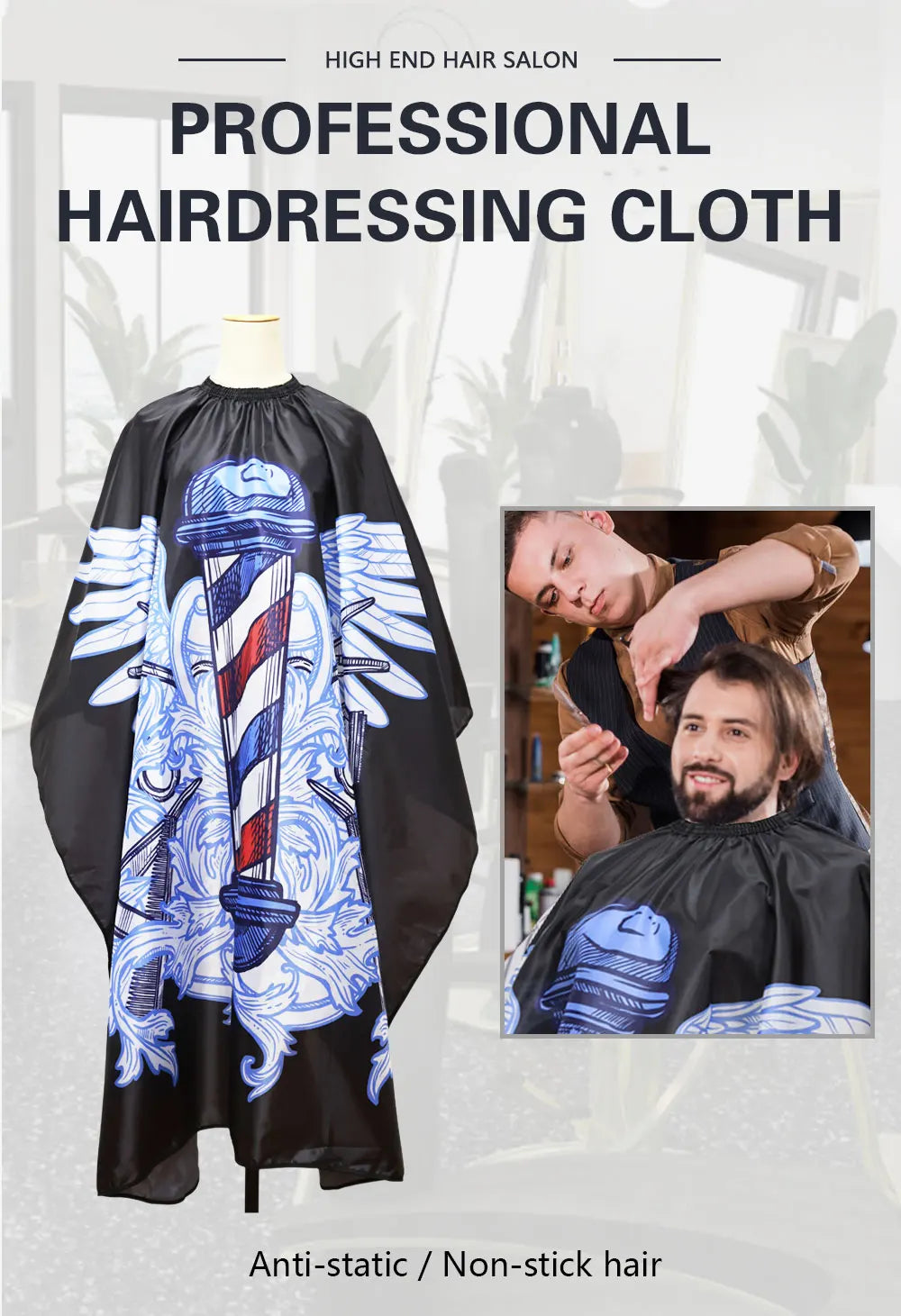 Waterproof Salon Cutting Cape — Pro Cloth - View 20