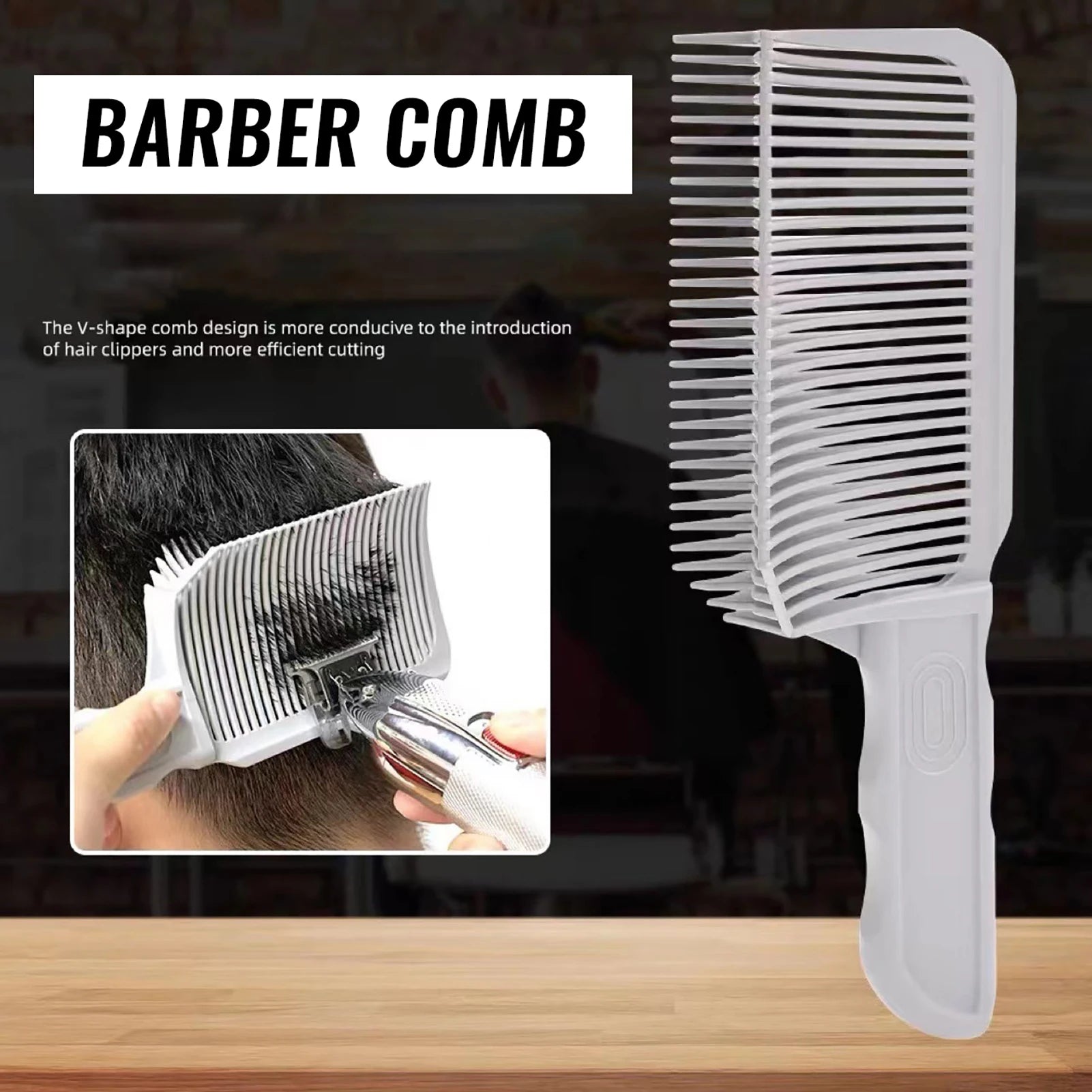Gradient Blending Flat Top Comb — Barber - View 3