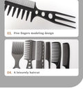 Styling Comb Set — 6 Pieces for Salon - View 13