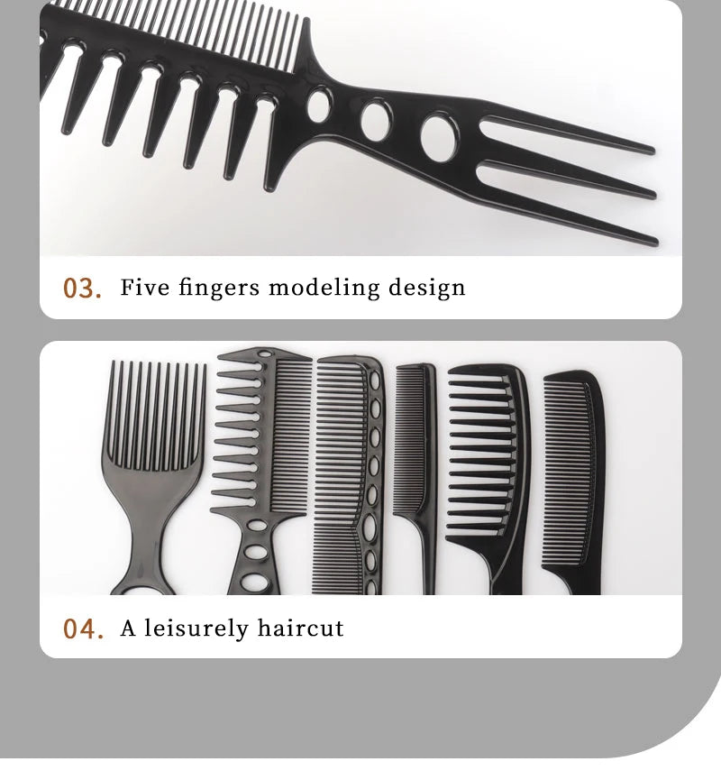 Styling Comb Set — 6 Pieces for Salon - View 13